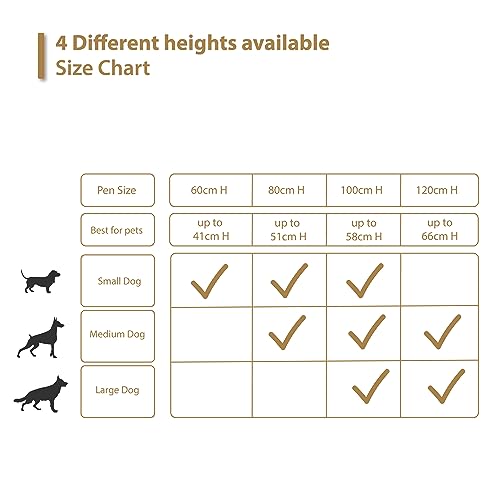 Ellie-Bo Heavy Duty Puppy Pen Replacement 60/80/100/120cm High