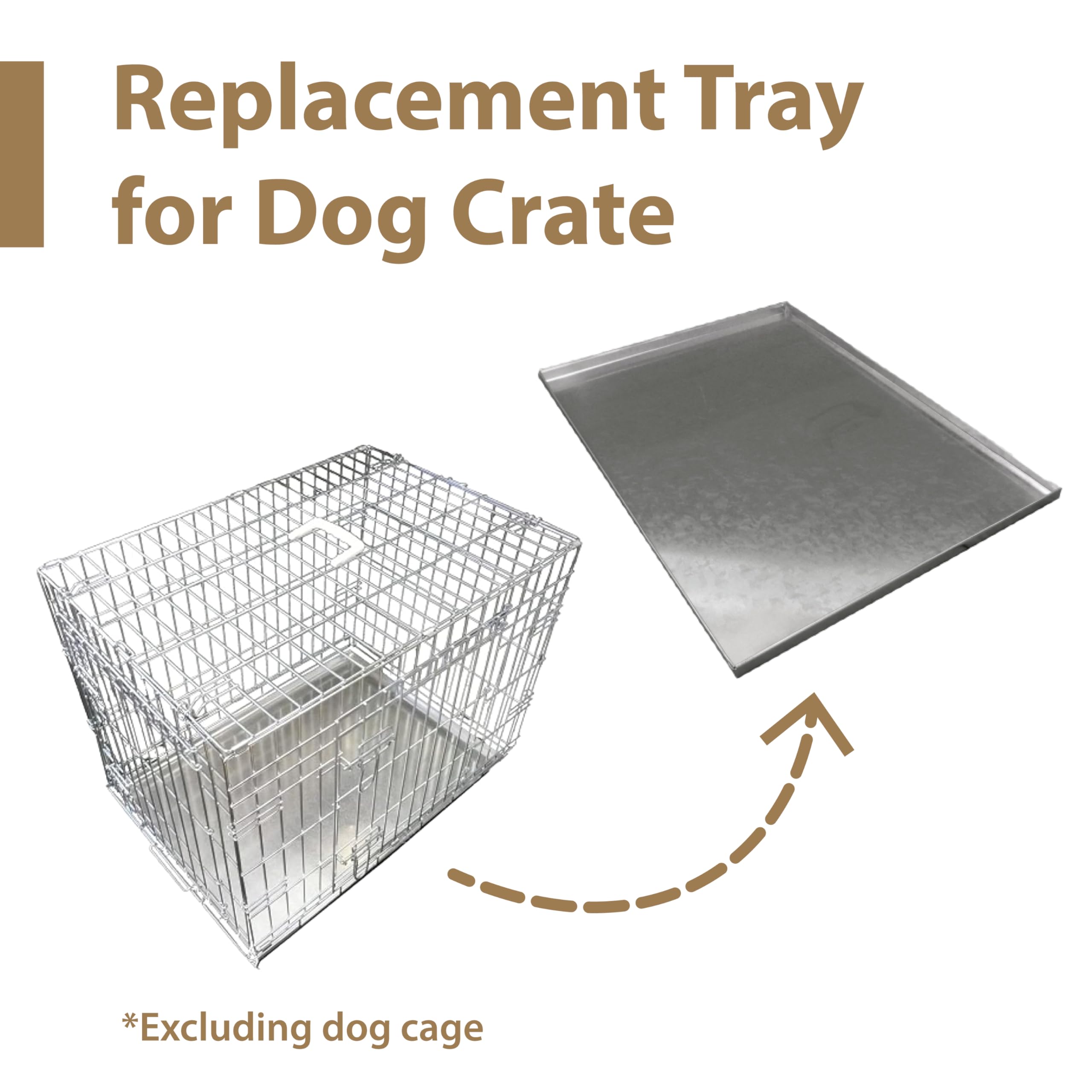 Ellie-Bo Replacement Metal Tray for Dog Cage