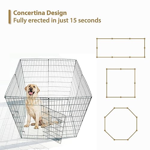 Ellie-Bo Lightweight 8 Piece Puppy Pen 61/76/91/107/122cm High