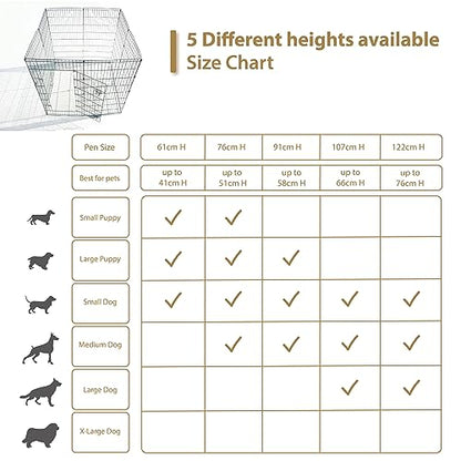Ellie-Bo Lightweight 8 Piece Puppy Pen 61/76/91/107/122cm High