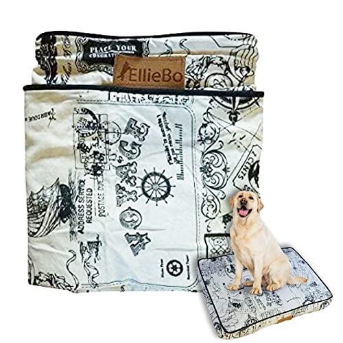 Ellie-Bo Beige Dog Bed Cover in Voyager Fabric with Non-Slip Base