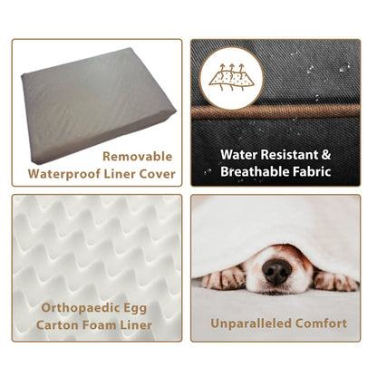 Ellie-Bo Orthopaedic Foam Black Waterproof Dog Bed