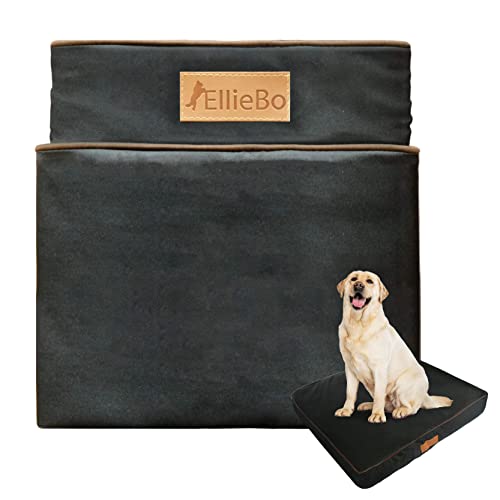 Ellie-Bo Black Water-resistant Dog Bed Cover