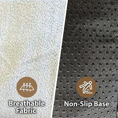 Ellie-Bo Blue Dog Bed Cover with Faux Suede and Sheepskin Topping