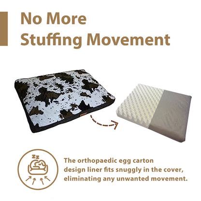 Ellie-Bo Orthopaedic Foam Cowhide Pattern Dog Bed