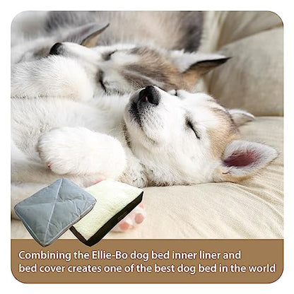 Ellie-Bo Brown Dog Bed with Faux Suede and Sheepskin Topping