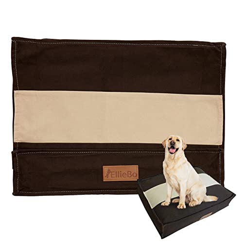 Ellie-Bo Brown &amp; Cream Striped Dog Bed Cover