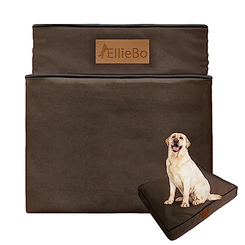Ellie-Bo Brown Water-resistant Dog Bed Cover