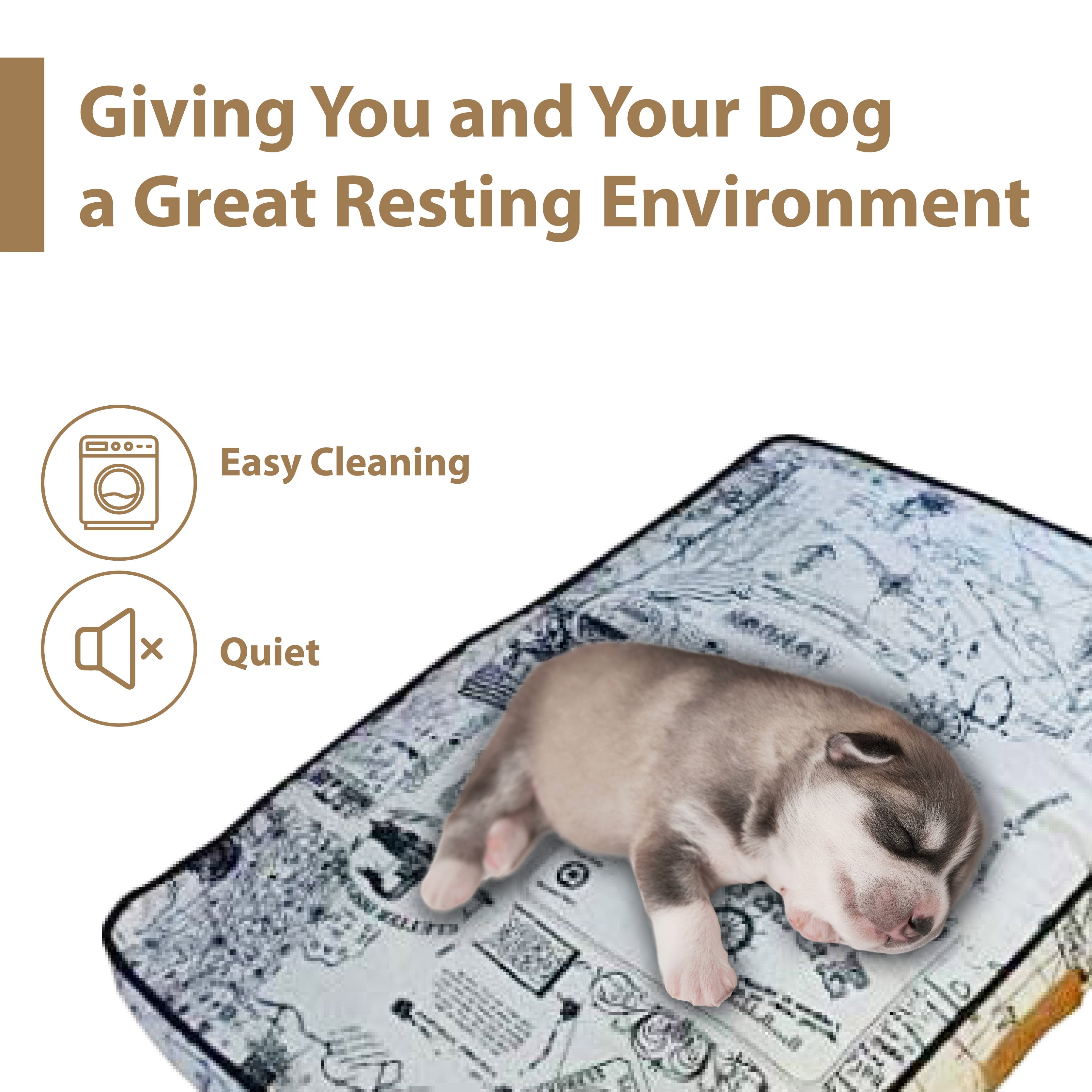 Ellie-Bo Beige Dog Bed in Voyager Style