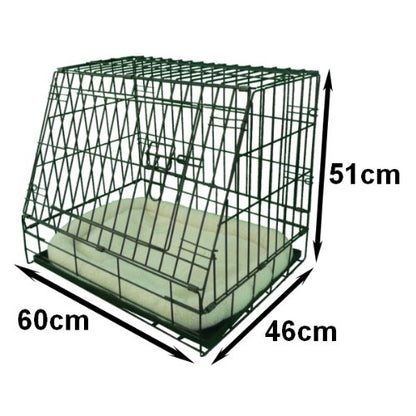 Ellie-Bo Deluxe Slanted Dog Cage in Black