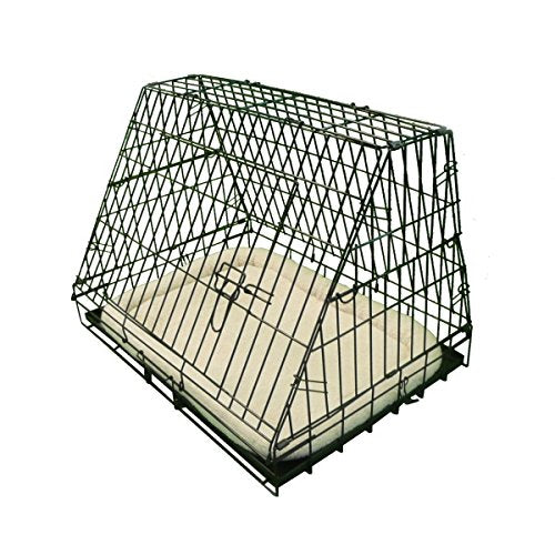 Ellie-Bo Deluxe Slanted Dog Cage in Black
