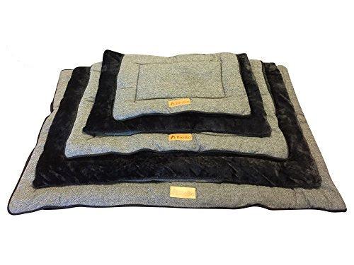 Ellie-Bo Duo Reversible Tweed and Black Faux Fur Cage Mat