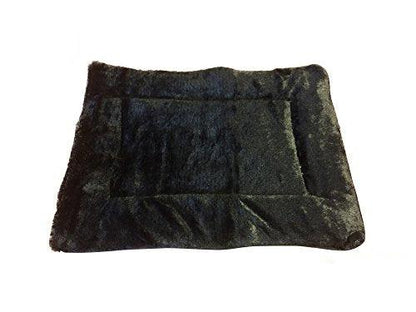 Ellie-Bo Duo Reversible Tweed and Black Faux Fur Cage Mat