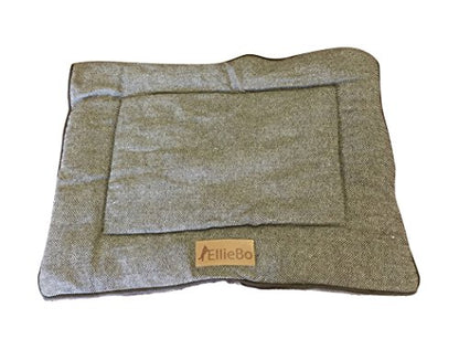Ellie-Bo Duo Reversible Tweed and Brown Faux Fur Cage Mat