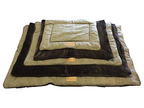 Ellie-Bo Duo Reversible Tweed and Brown Faux Fur Cage Mat