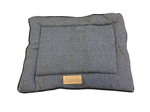 Ellie-Bo Duo Reversible Tweed and Grey Faux Fur Cage Mat