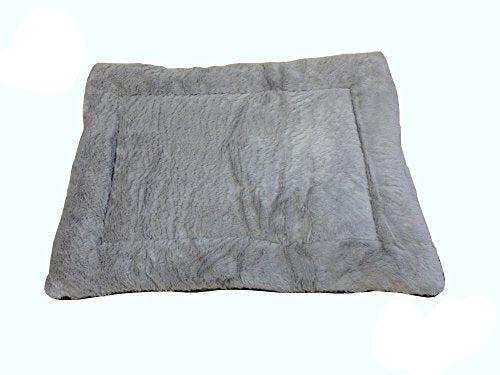 Ellie-Bo Duo Reversible Tweed and Grey Faux Fur Cage Mat