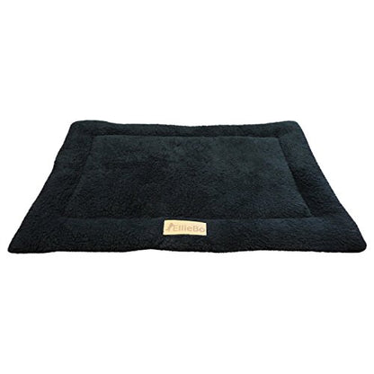 Ellie-Bo Black Sherpa Fleece Cage Mat