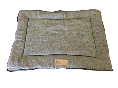 Ellie-Bo Duo Reversible Tweed and Brown Faux Fur Cage Mat