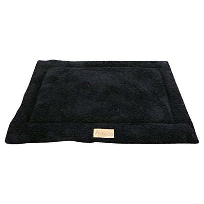 Ellie-Bo Black Sherpa Fleece Cage Mat