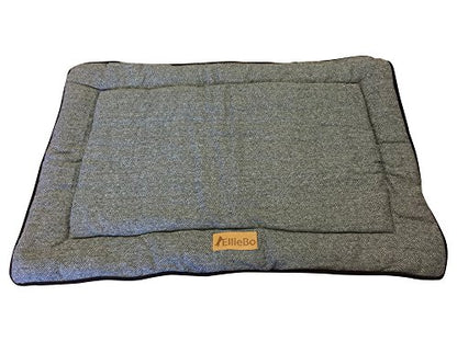 Ellie-Bo Duo Reversible Tweed and Black Faux Fur Cage Mat