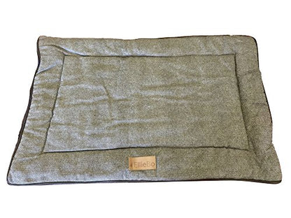 Ellie-Bo Duo Reversible Tweed and Brown Faux Fur Cage Mat