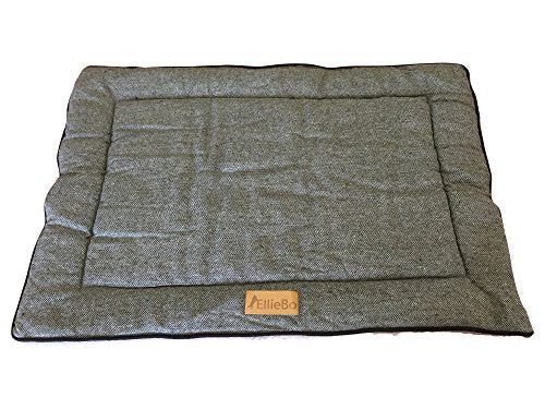 Ellie-Bo Duo Reversible Tweed and Grey Faux Fur Cage Mat