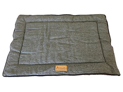Ellie-Bo Duo Reversible Tweed and Grey Faux Fur Cage Mat