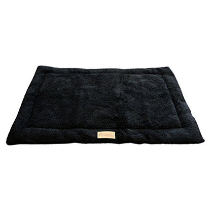 Ellie-Bo Black Sherpa Fleece Cage Mat