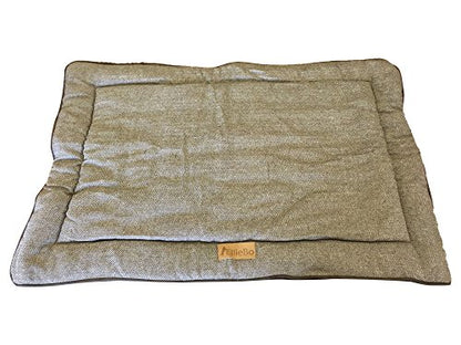 Ellie-Bo Duo Reversible Tweed and Brown Faux Fur Cage Mat