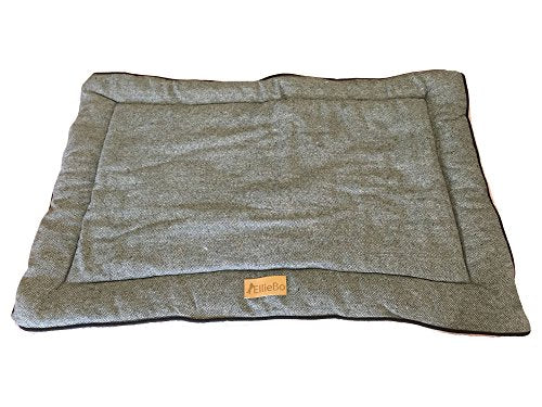 Ellie-Bo Duo Reversible Tweed and Grey Faux Fur Cage Mat