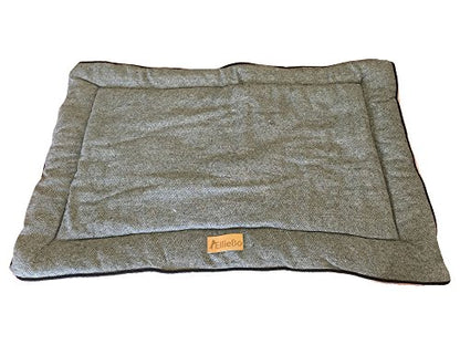 Ellie-Bo Duo Reversible Tweed and Grey Faux Fur Cage Mat
