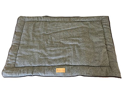 Ellie-Bo Duo Reversible Tweed and Grey Faux Fur Cage Mat