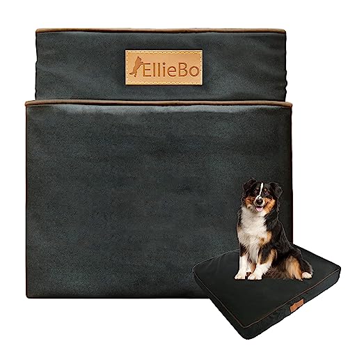 Ellie-Bo Black Waterproof Cover for Memory Foam Dog Bed