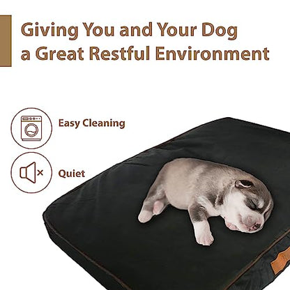 Ellie-Bo Black Memory Foam Waterproof Dog Bed