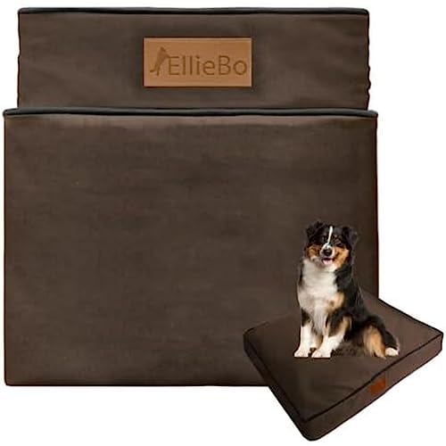 Ellie-Bo Brown Waterproof Cover for Memory Foam Dog Beds