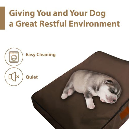 Ellie-Bo Brown Memory Foam Waterproof Dog Bed