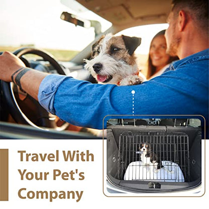 Ellie-Bo Standard Slanted Dog Cage in Black
